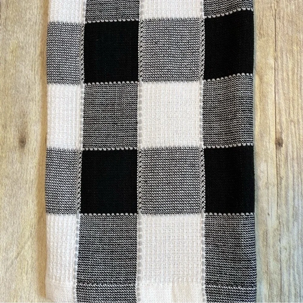 Crochet Top Single Thickness Hanging Towel Buffalo Check Plaid Handmade w Love